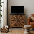 Kalakand Sunburst Driftwood Storage Cabinet - DOBRI ARTS AU