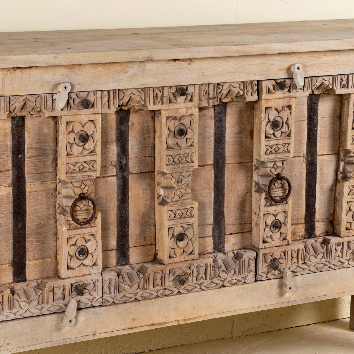 Kanan Vintage Hand-Carved Wooden Console - DOBRI ARTS AU