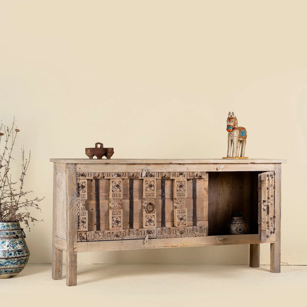 Kanan Vintage Hand-Carved Wooden Console - DOBRI ARTS AU