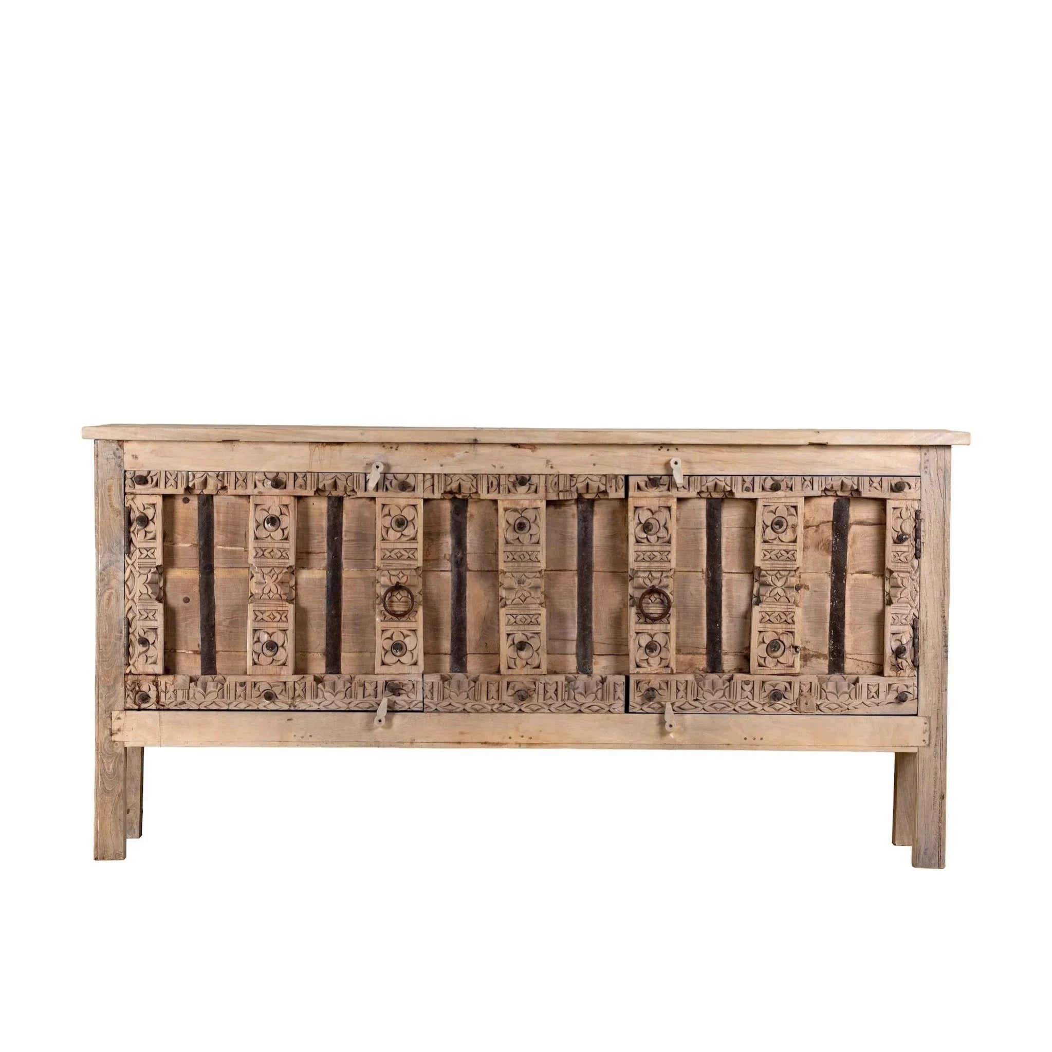 Kanan Vintage Hand-Carved Wooden Console - DOBRI ARTS AU