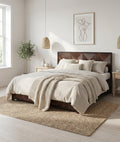 Kara Groove Hydraulic Bed – Geometric Sheesham Solid Wood Storage Bed with Designer Panelled Headboard - DOBRI ARTS AU
