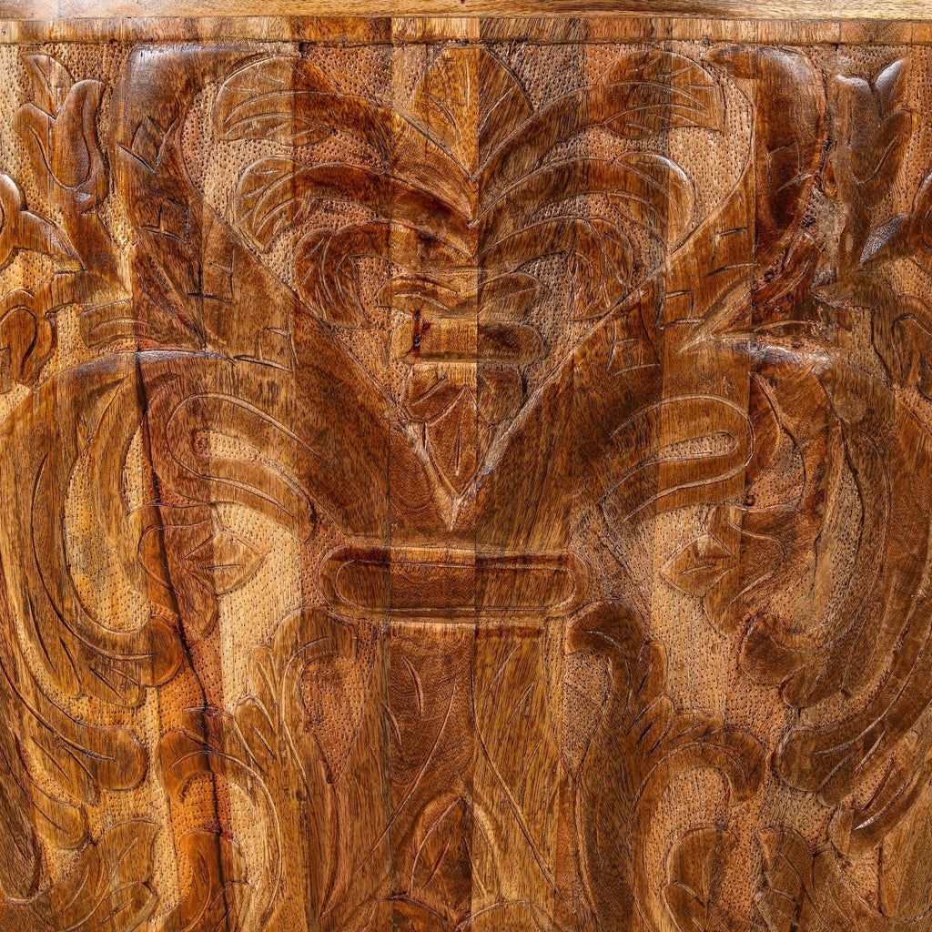 Kareena Solid Mango Wood Round Coffee Table - DOBRI ARTS AU