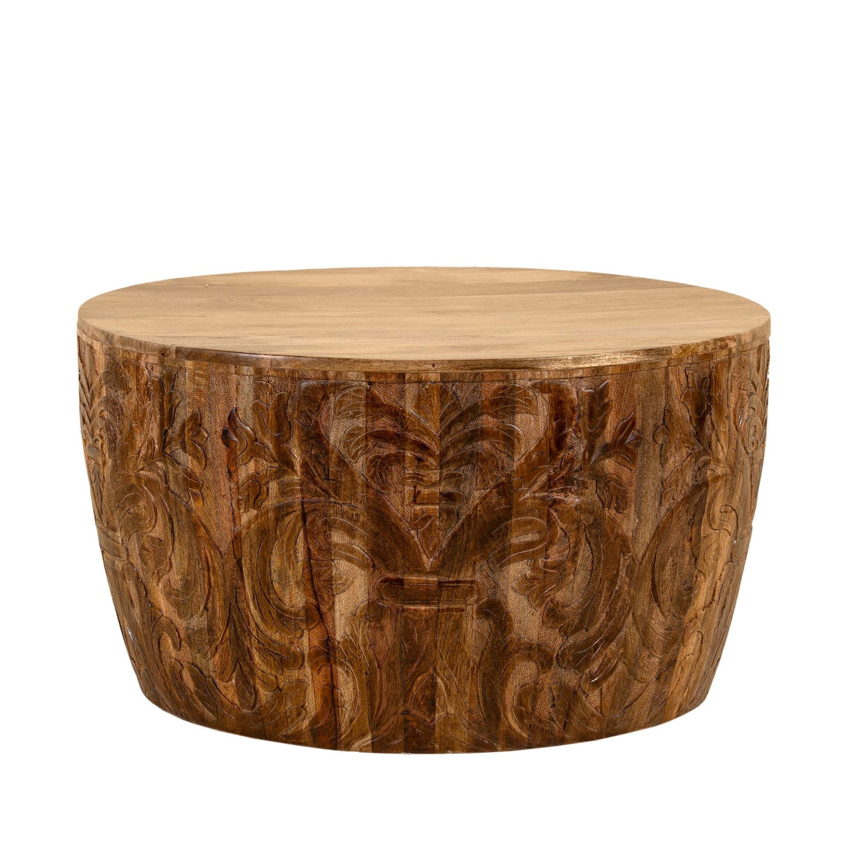 Kareena Solid Mango Wood Round Coffee Table - DOBRI ARTS AU