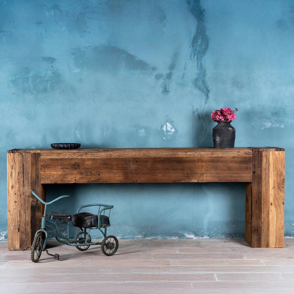 Kashvi Solid Reclaimed Wood Beam Console - DOBRI ARTS AU
