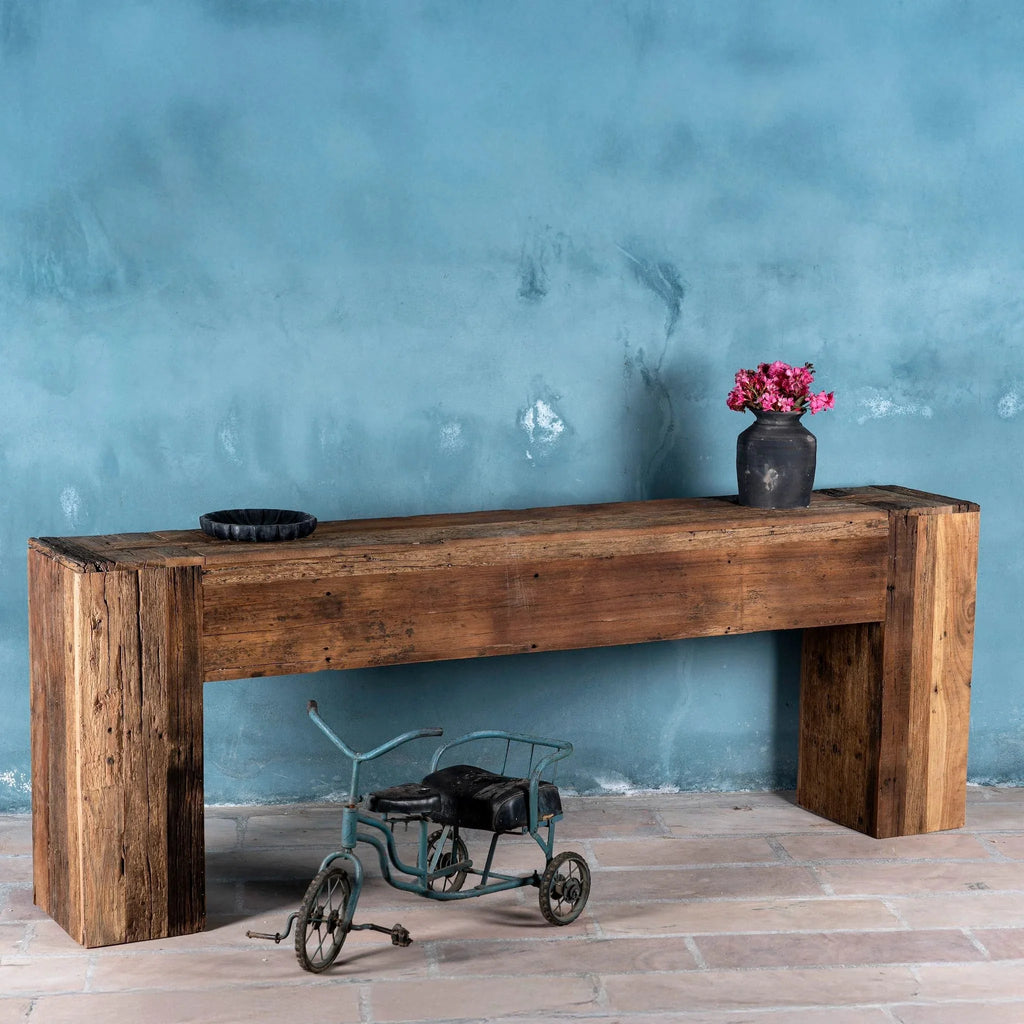 Kashvi Solid Reclaimed Wood Beam Console - DOBRI ARTS AU
