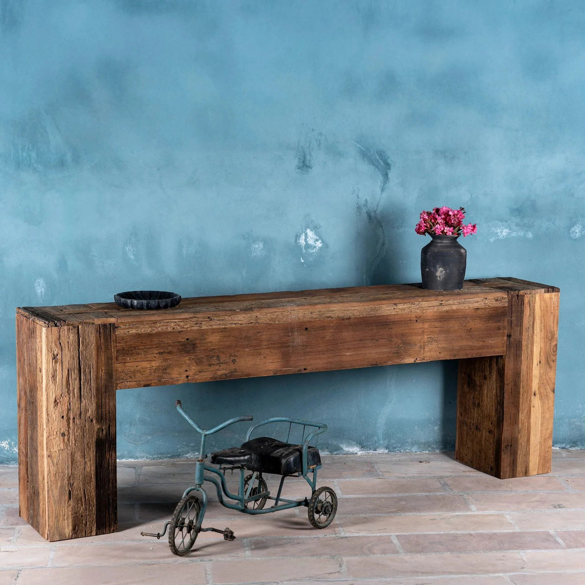 Kashvi Solid Reclaimed Wood Beam Console - DOBRI ARTS AU