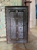 Kavira Hand-Carved Iron-Studded Wooden Wall Panel - DOBRI ARTS AU