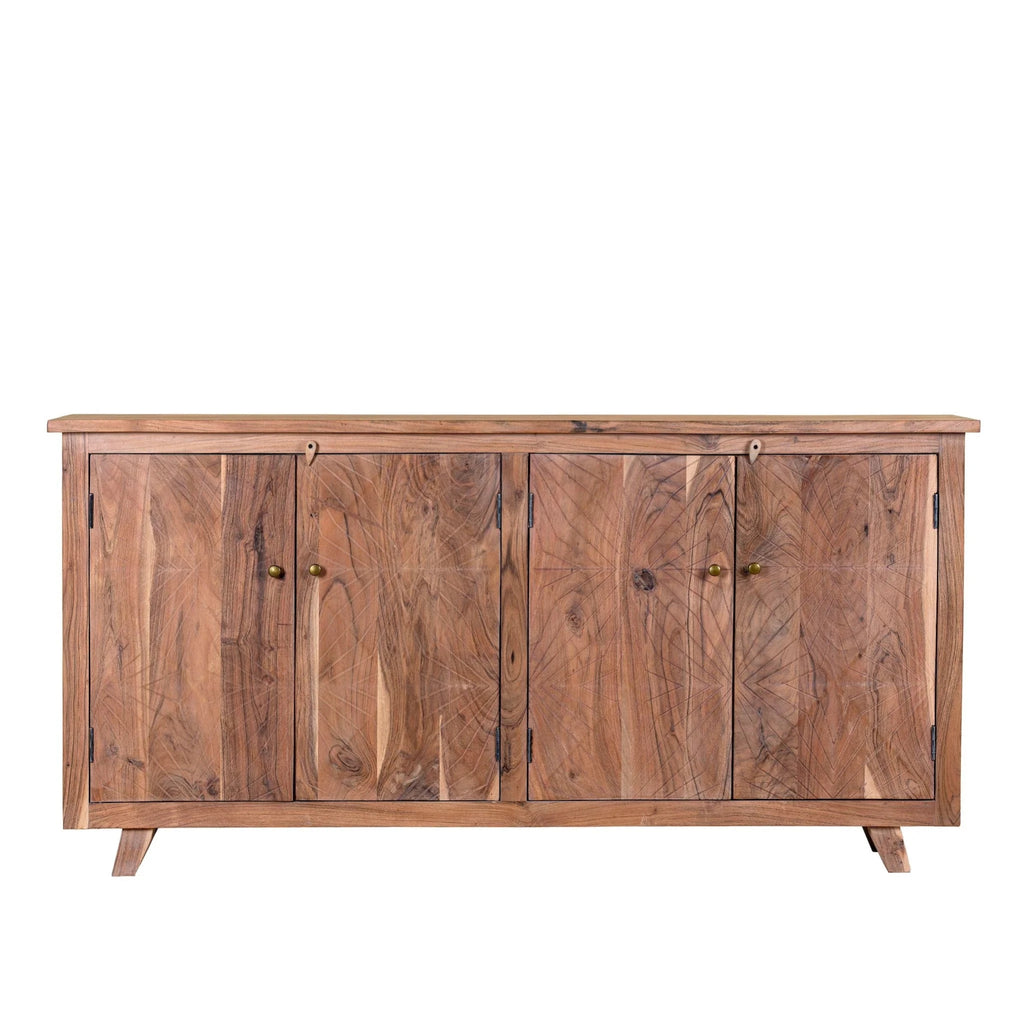 Krish Handcrafted Acacia Wood Carved Sideboard - DOBRI ARTS AU