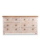Kutiyana White-Washed Vintage Mango Wood Chest of Drawers - DOBRI ARTS AU