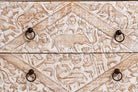 Kutiyana White-Washed Vintage Mango Wood Chest of Drawers - DOBRI ARTS AU