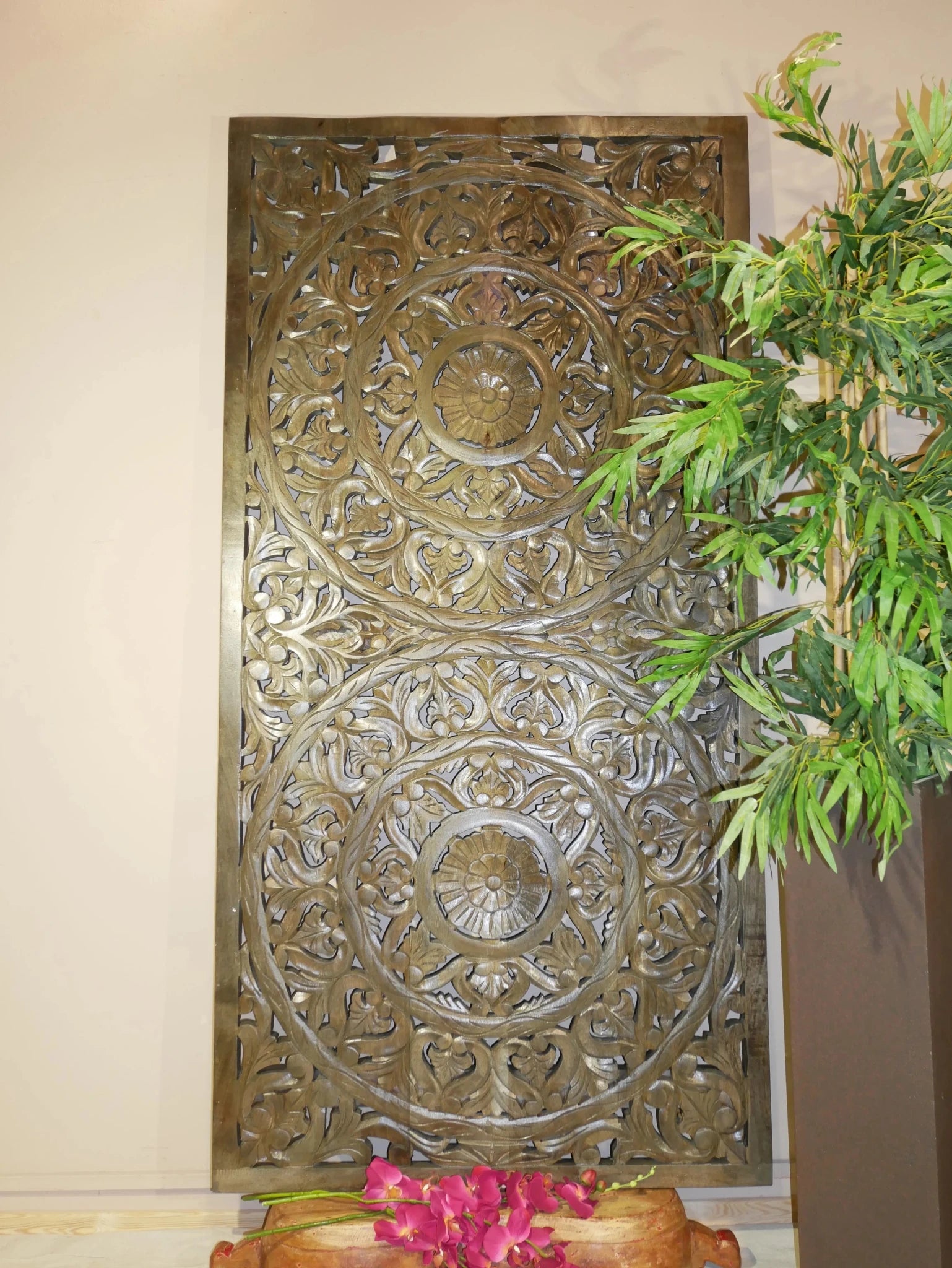 Mandala Grande Hand-Carved Wooden Wall Panel - DOBRI ARTS AU