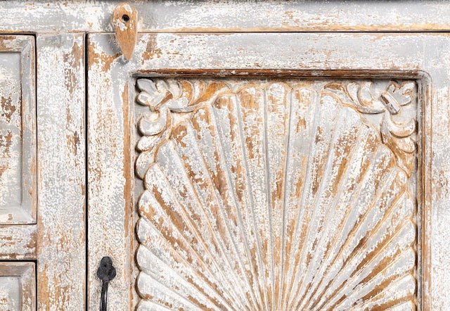 Mardan Vintage Style Carved Wooden Sideboard - DOBRI ARTS AU