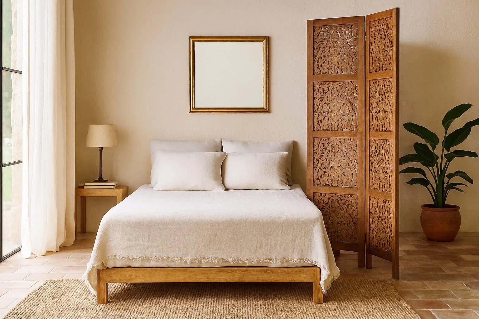 Meherbaan Hand-Carved Wooden Room Divider - DOBRI ARTS AU