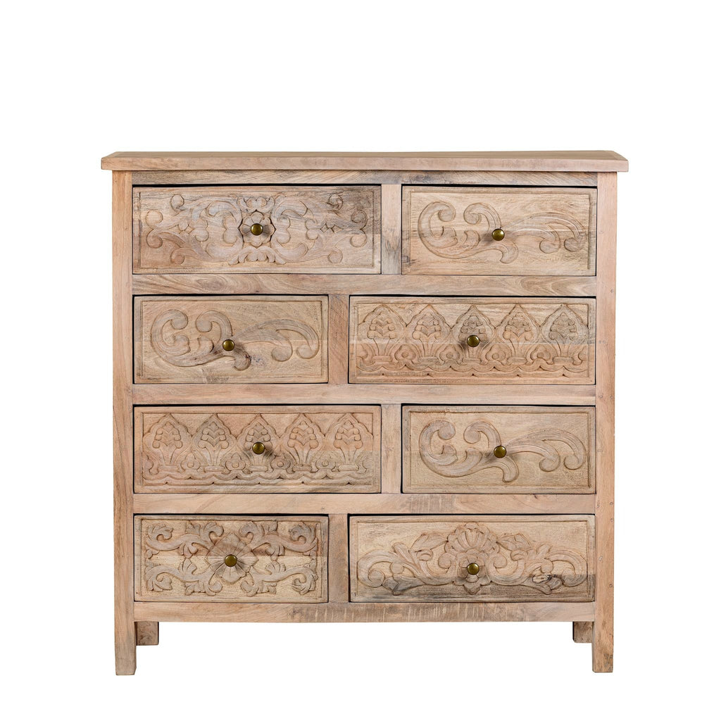 Modak Hand-Carved Wooden Chest - DOBRI ARTS AU