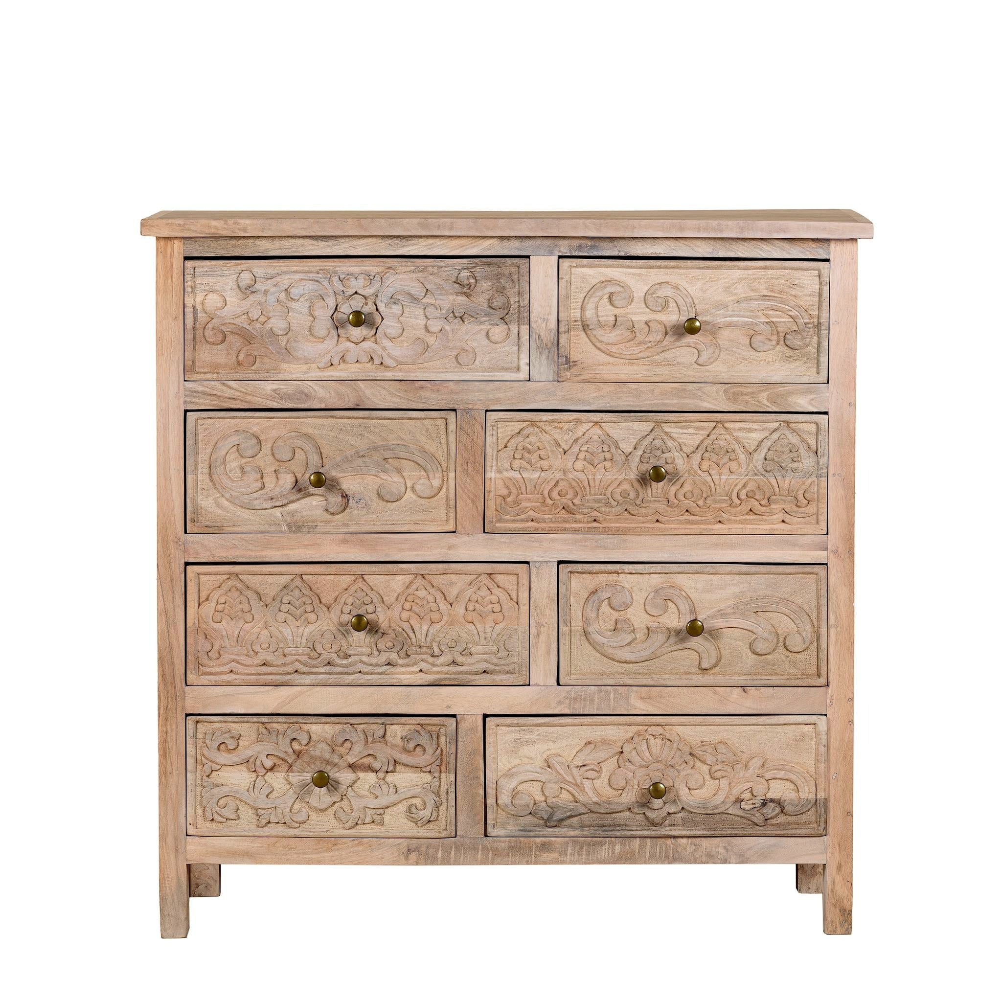 Modak Hand-Carved Wooden Chest - DOBRI ARTS AU
