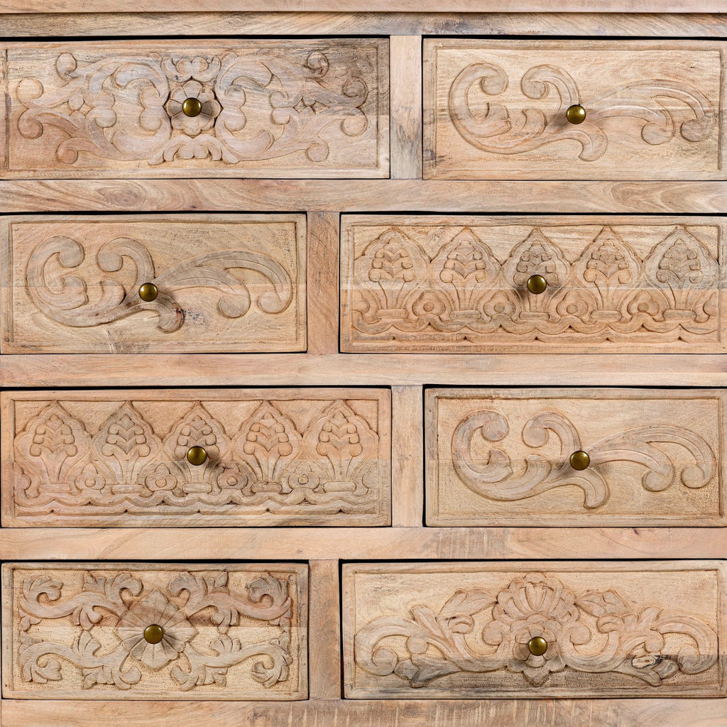 Modak Hand-Carved Wooden Chest - DOBRI ARTS AU