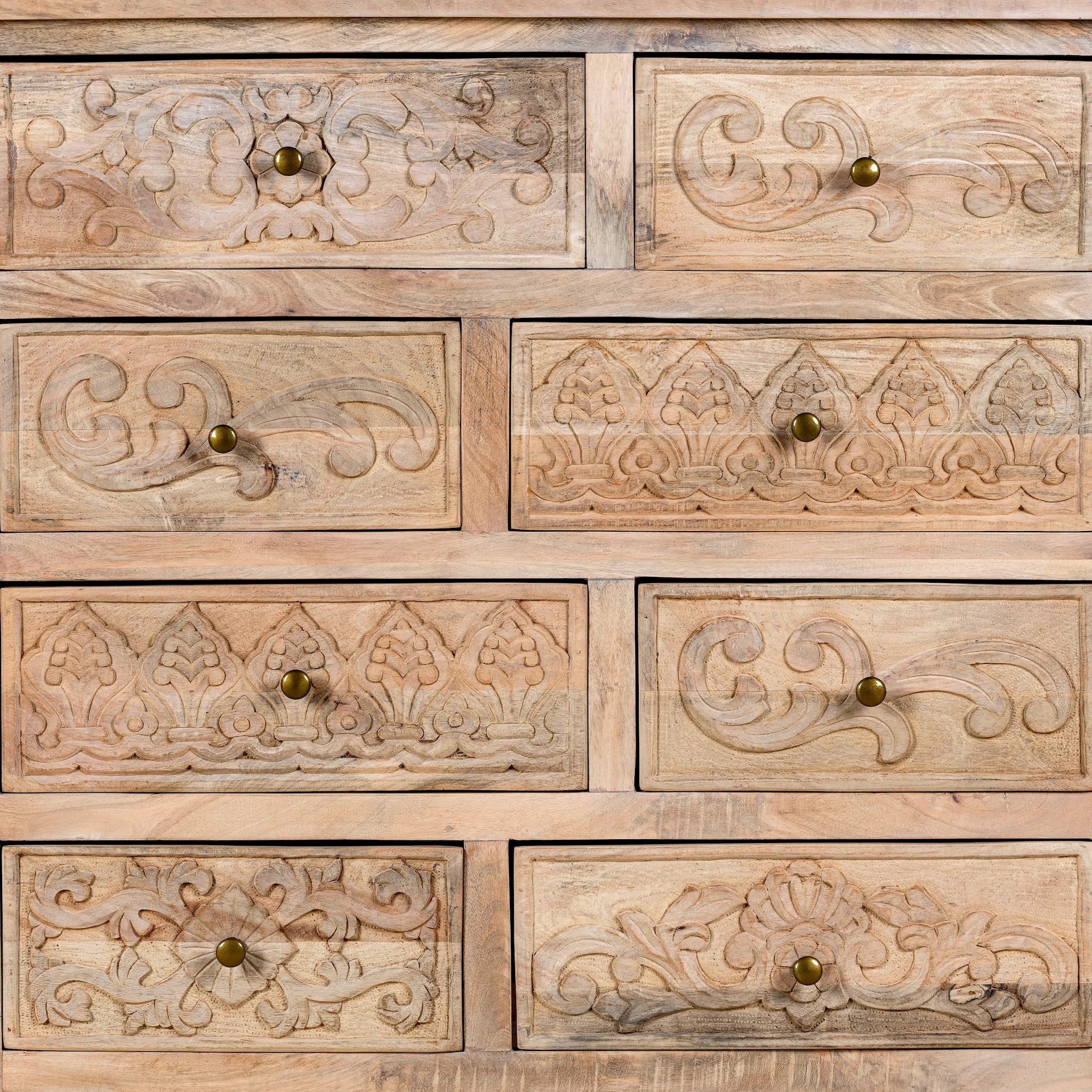 Modak Hand-Carved Wooden Chest - DOBRI ARTS AU