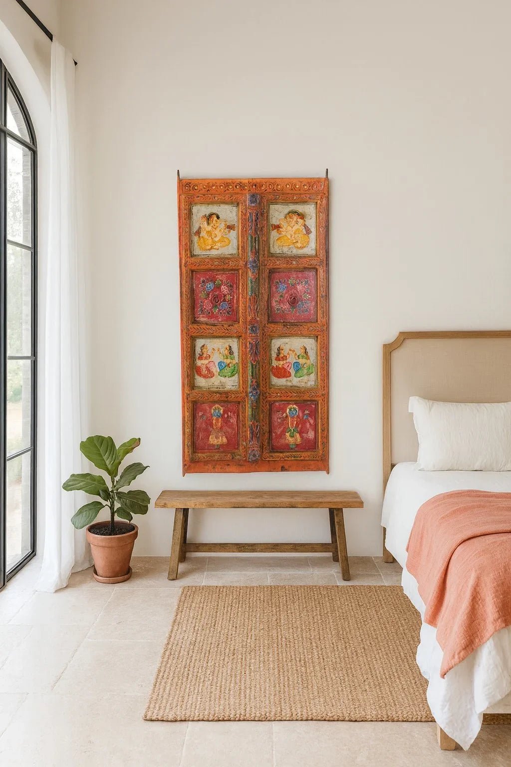 Moksh Hand-Painted Mythological Door Panel - DOBRI ARTS AU