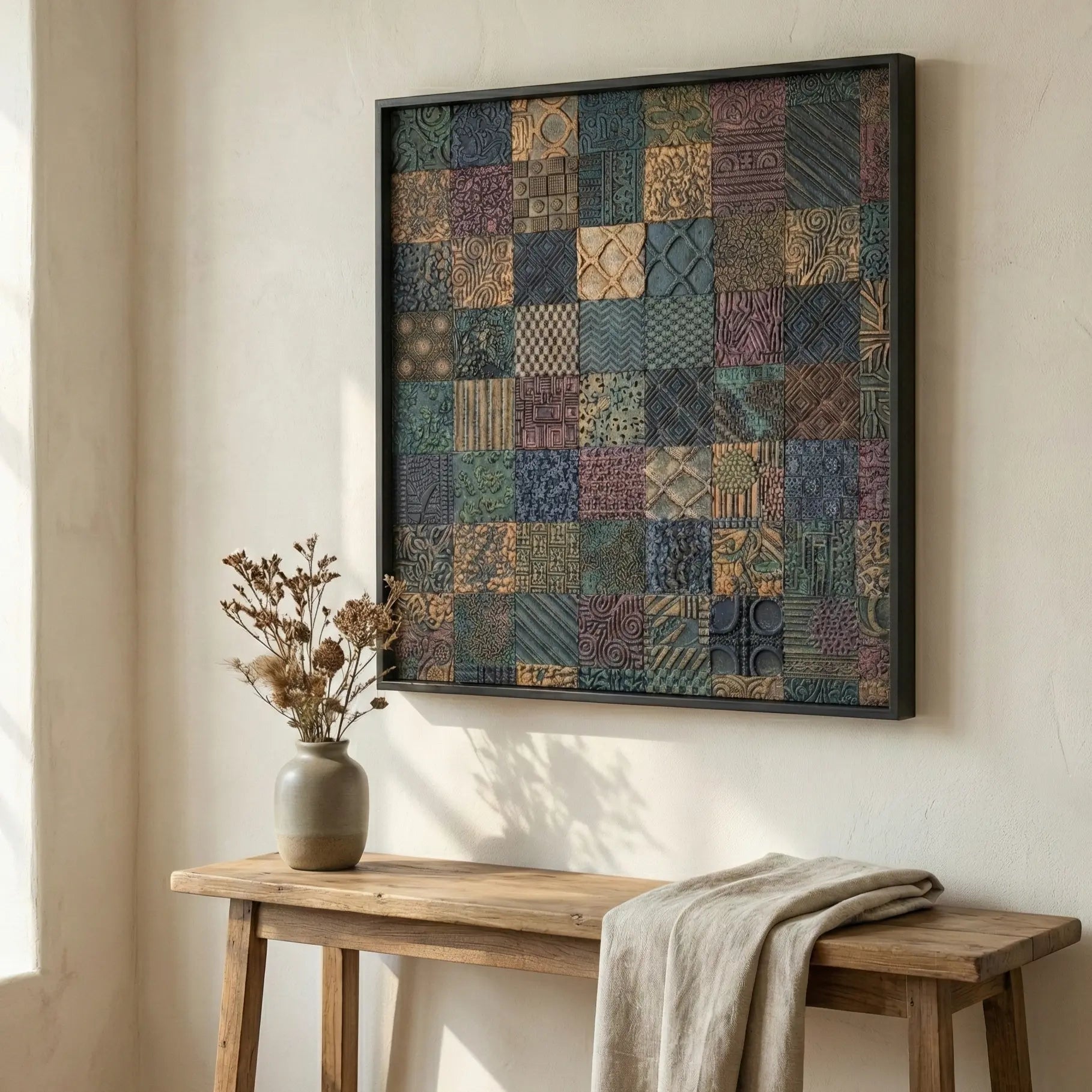 Mosaic Relief Handcrafted Framed Wall Art - DOBRI ARTS AU