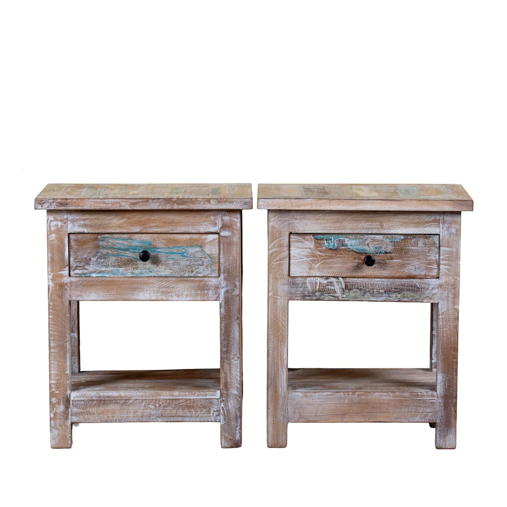 Navira Rustic Bedside Table Set - DOBRI ARTS AU