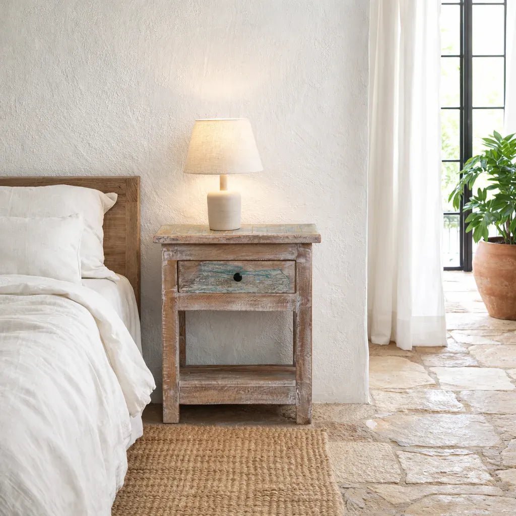 Navira Rustic Bedside Table Set - DOBRI ARTS AU
