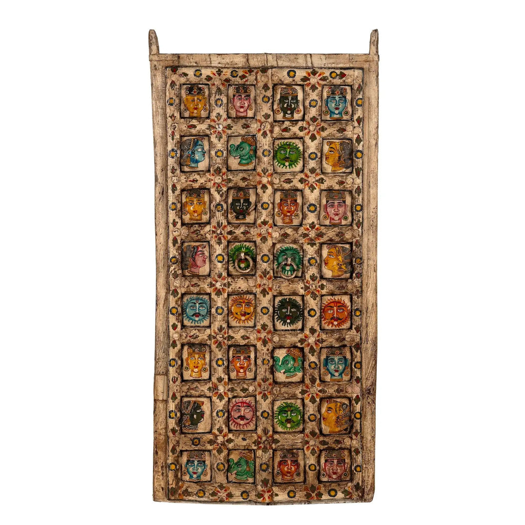 Navrasa Vintage Hand-Painted Door Panel - DOBRI ARTS AU