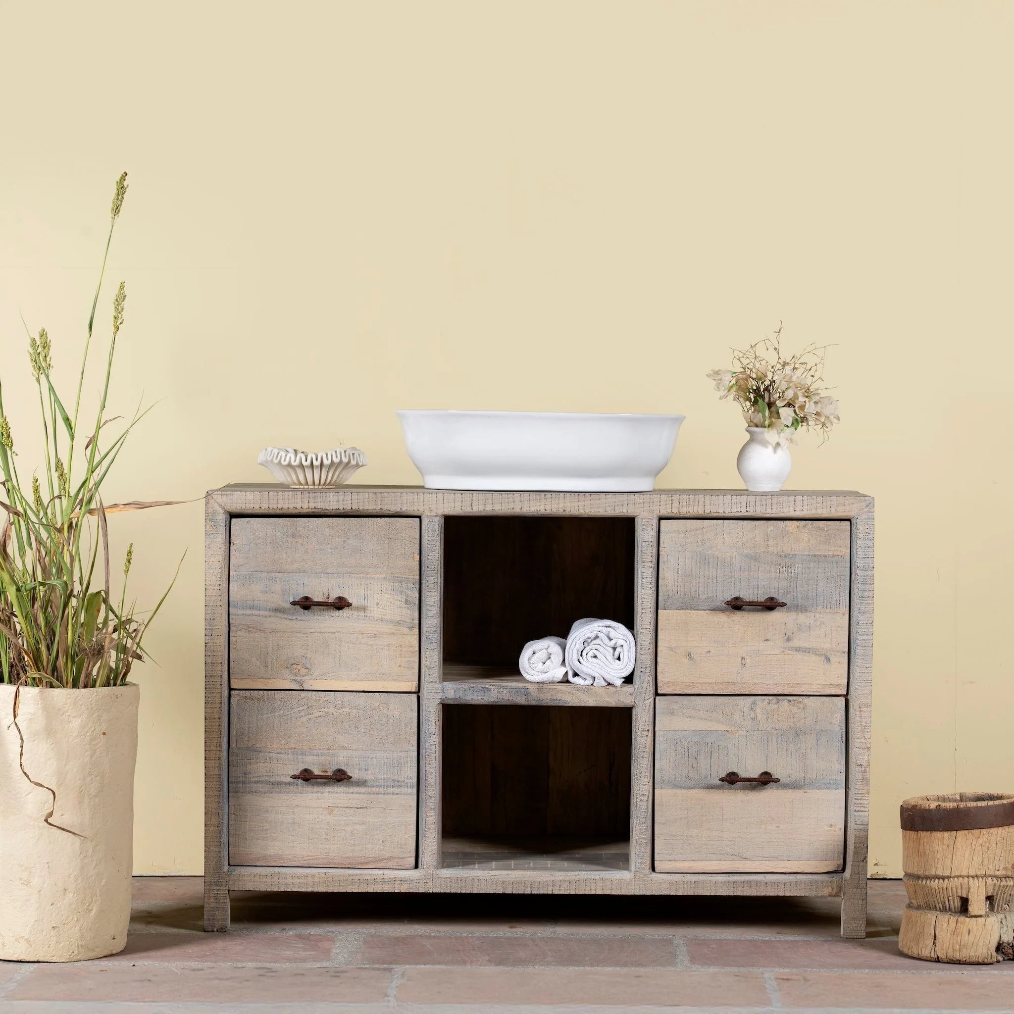 Nerina Rustic Bathroom Vanity Console - DOBRI ARTS AU