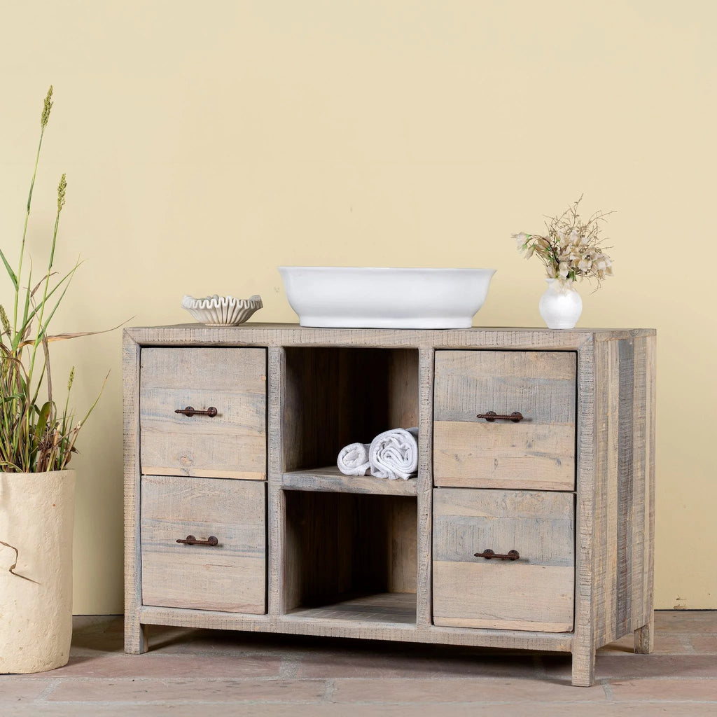 Nerina Rustic Bathroom Vanity Console - DOBRI ARTS AU
