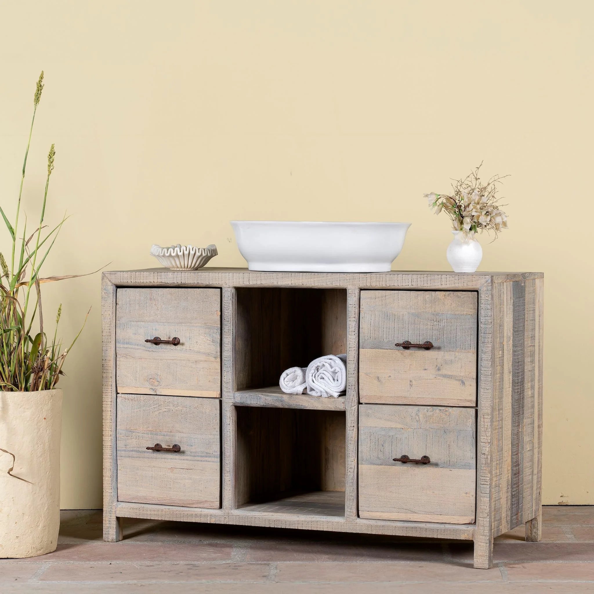 Nerina Rustic Bathroom Vanity Console - DOBRI ARTS AU