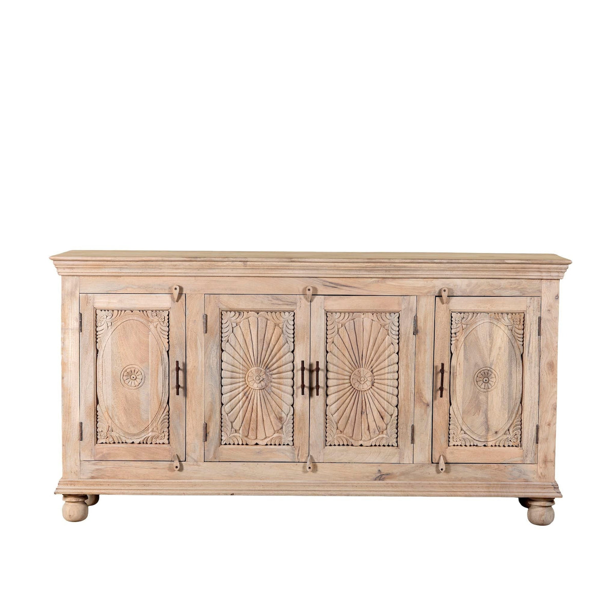 Niti Ibiza-Style Hand Carved Mango Wood Sideboard - DOBRI ARTS AU