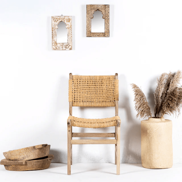 Noa Rustic Woven Dining Chair - DOBRI ARTS AU