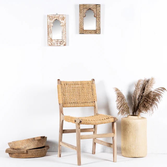 Noa Rustic Woven Dining Chair - DOBRI ARTS AU