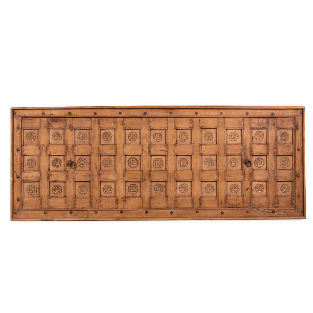 Okhai Heritage Teak Wood Carved Headboard Panel - DOBRI ARTS AU