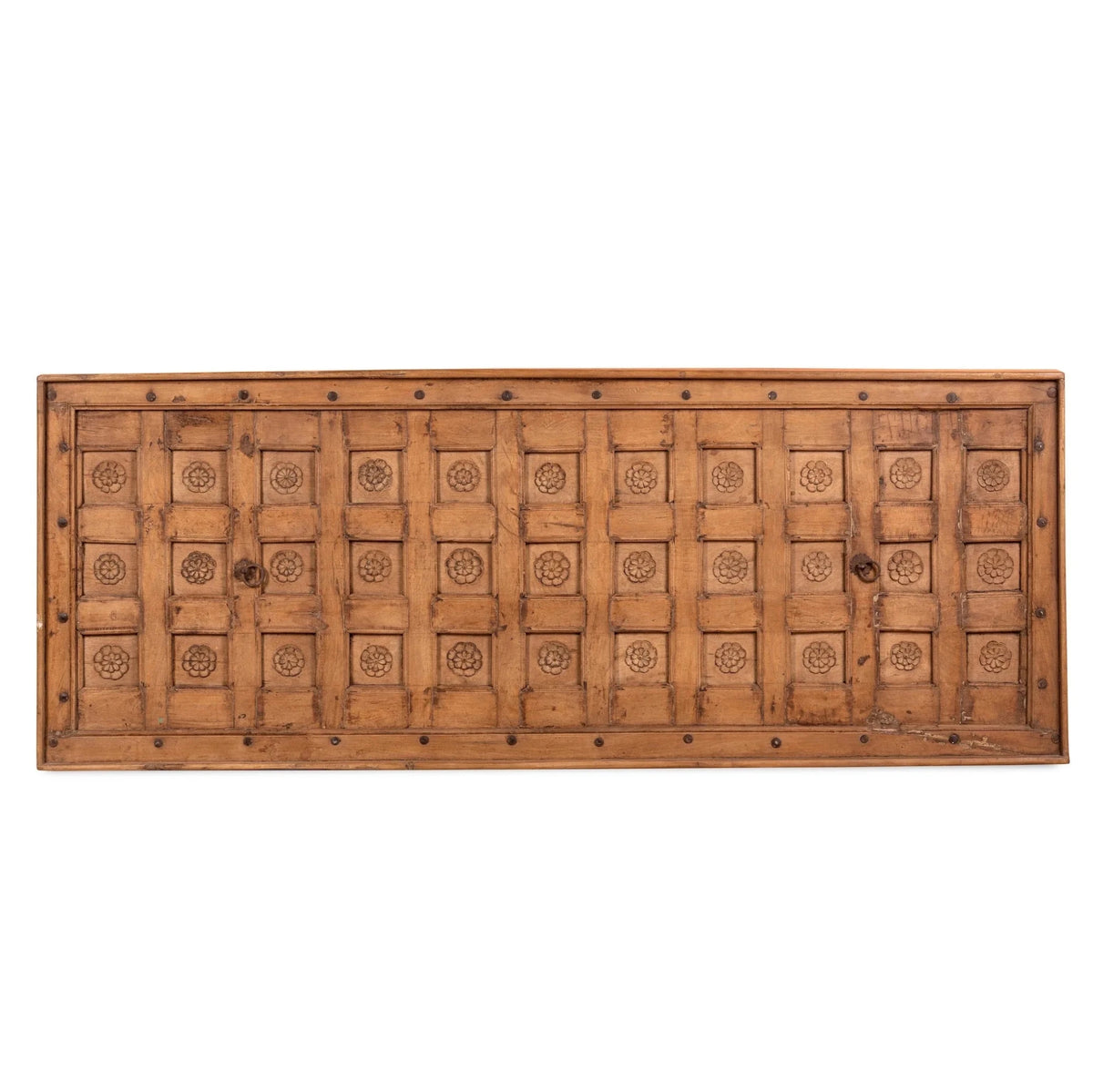 Okhai Heritage Teak Wood Carved Headboard Panel - DOBRI ARTS AU