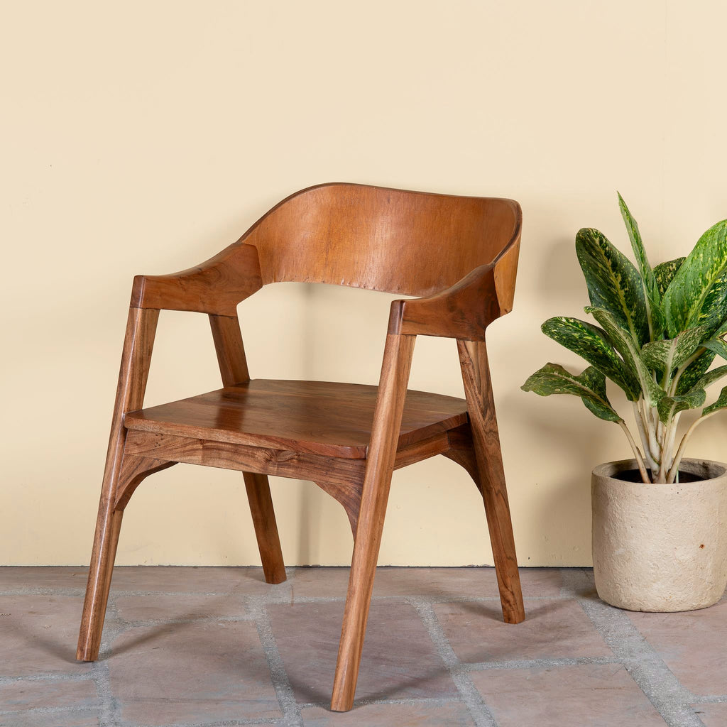 Orin Sculpted Timber Armchair - DOBRI ARTS AU
