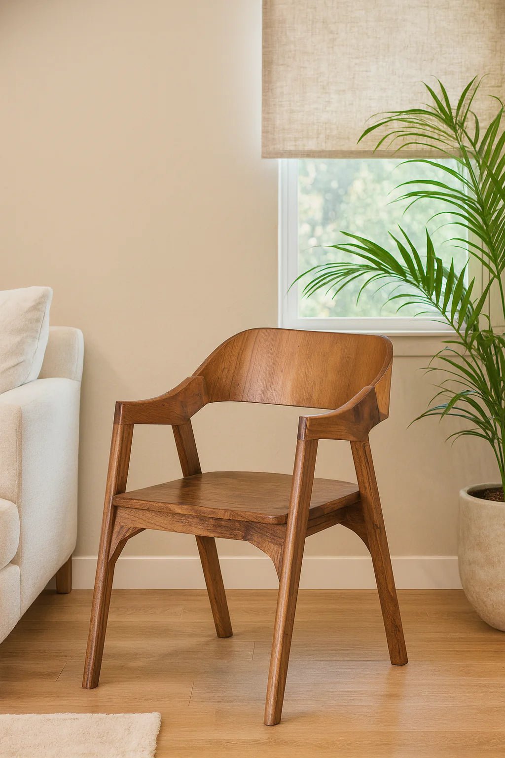 Orin Sculpted Timber Armchair - DOBRI ARTS AU