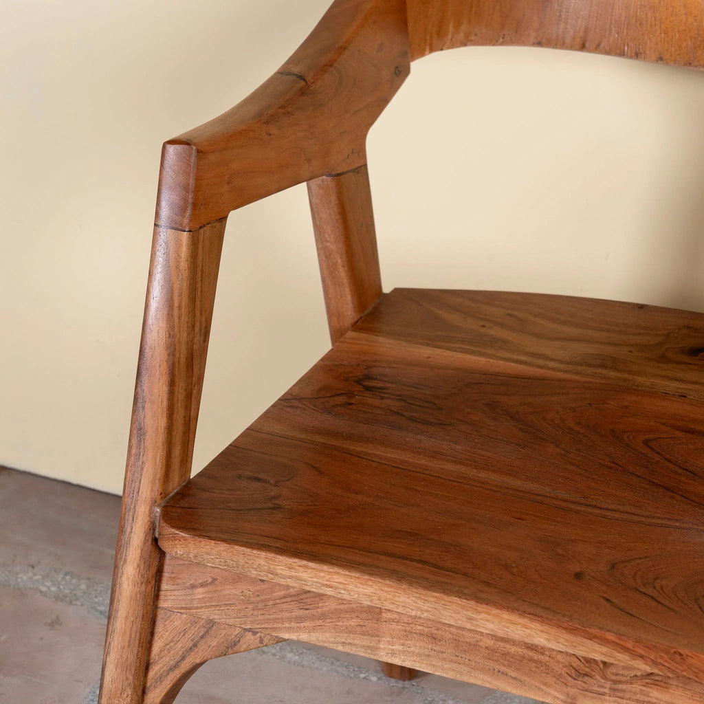 Orin Sculpted Timber Armchair - DOBRI ARTS AU