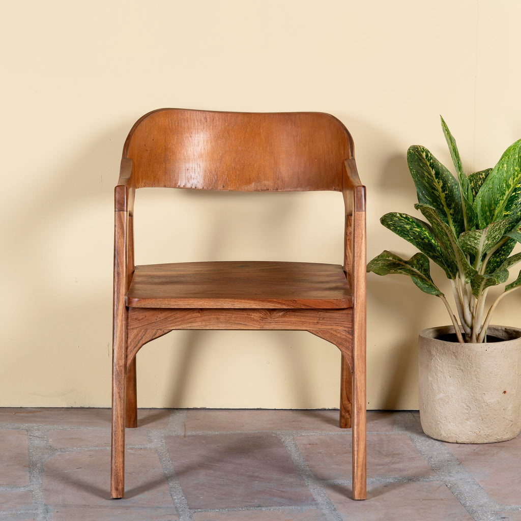 Orin Sculpted Timber Armchair - DOBRI ARTS AU