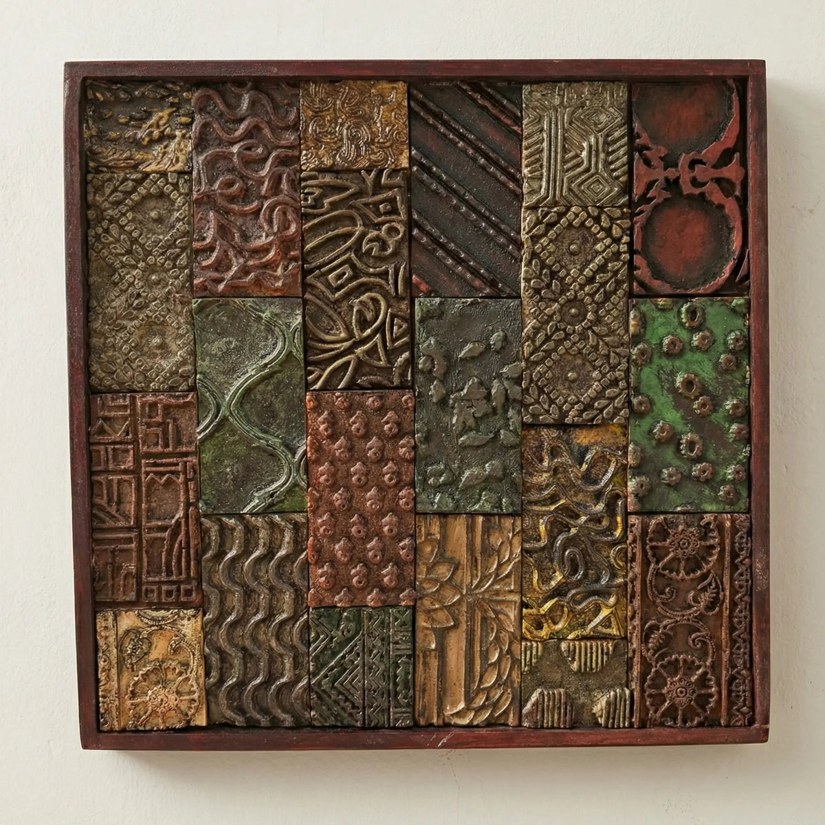 Patchwork Relief Handcrafted Wall Art Panel - DOBRI ARTS AU