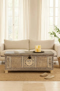 Patiala Hand-Painted Heritage Mango Wood Storage Chest - DOBRI ARTS AU