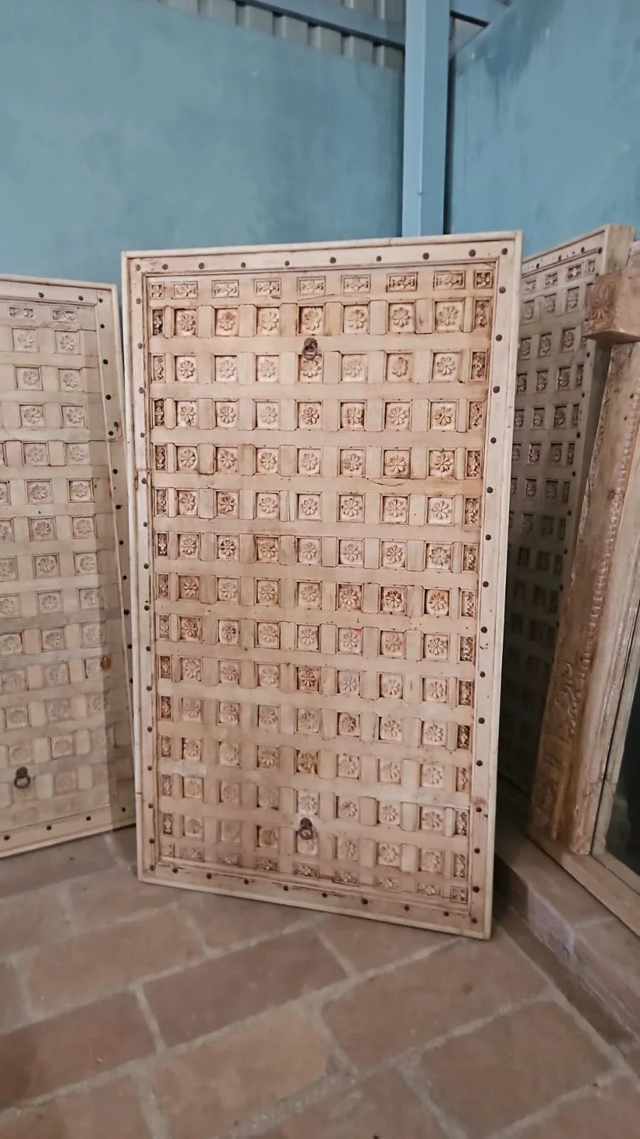 Rajmahal Grand Carved Teak Door Panel - DOBRI ARTS AU