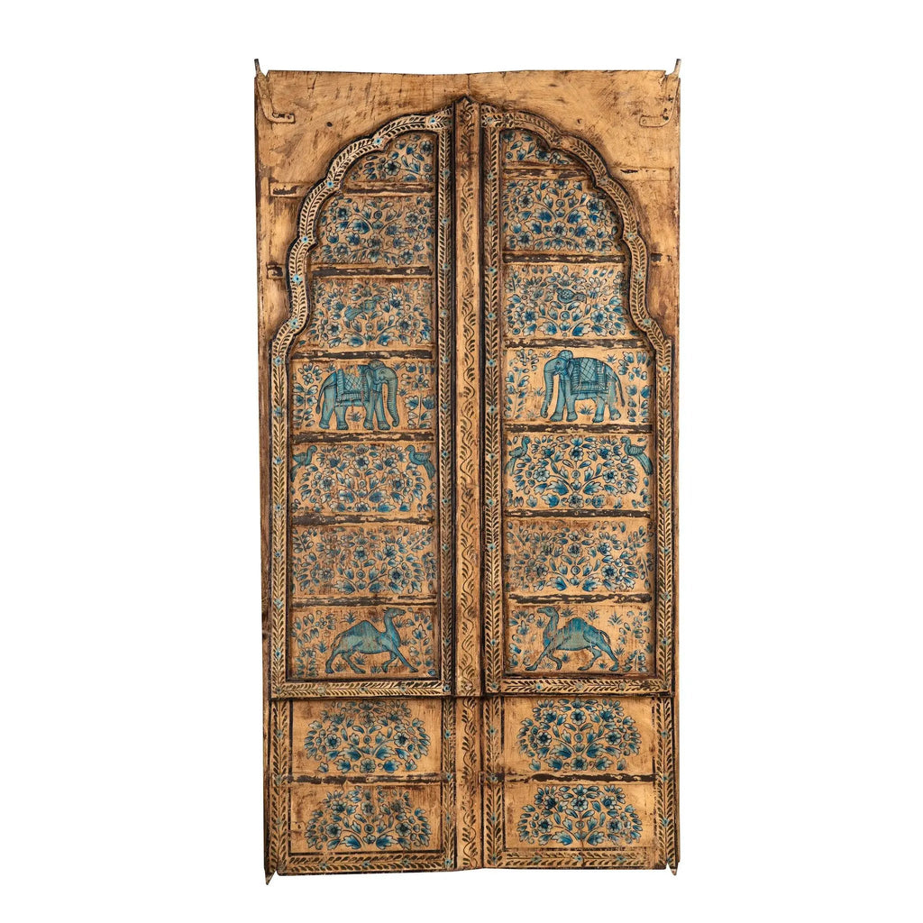 Rajvansh Arched Hand-Painted Double Door Panel - DOBRI ARTS AU
