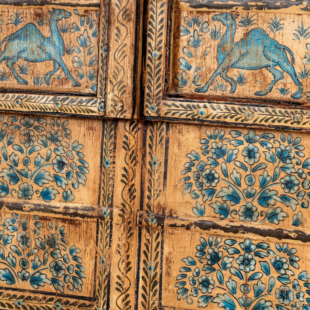Rajvansh Arched Hand-Painted Double Door Panel - DOBRI ARTS AU
