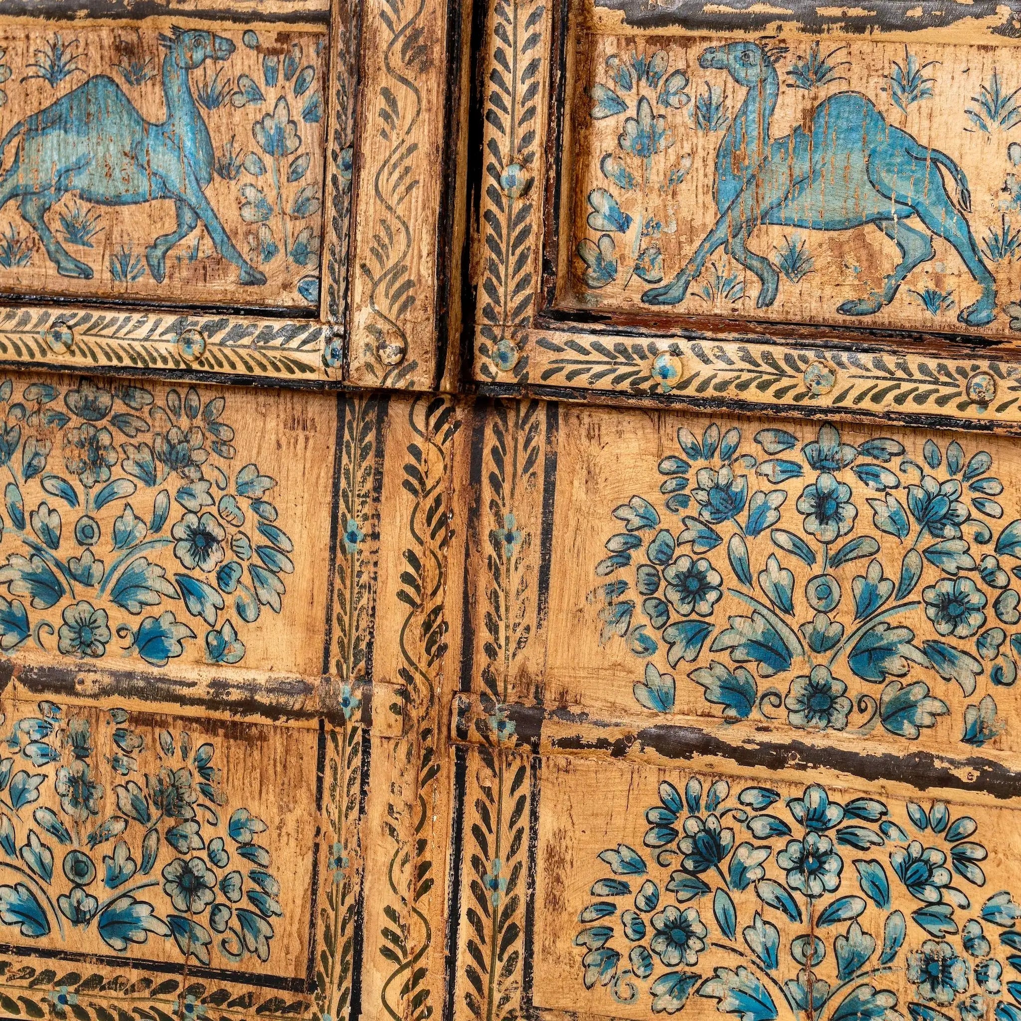 Rajvansh Arched Hand-Painted Double Door Panel - DOBRI ARTS AU