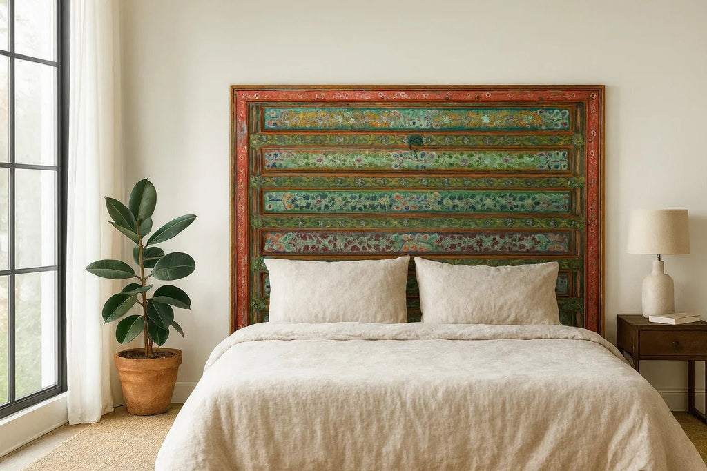Rangoli Heritage Floral Door Panel Headboard - DOBRI ARTS AU