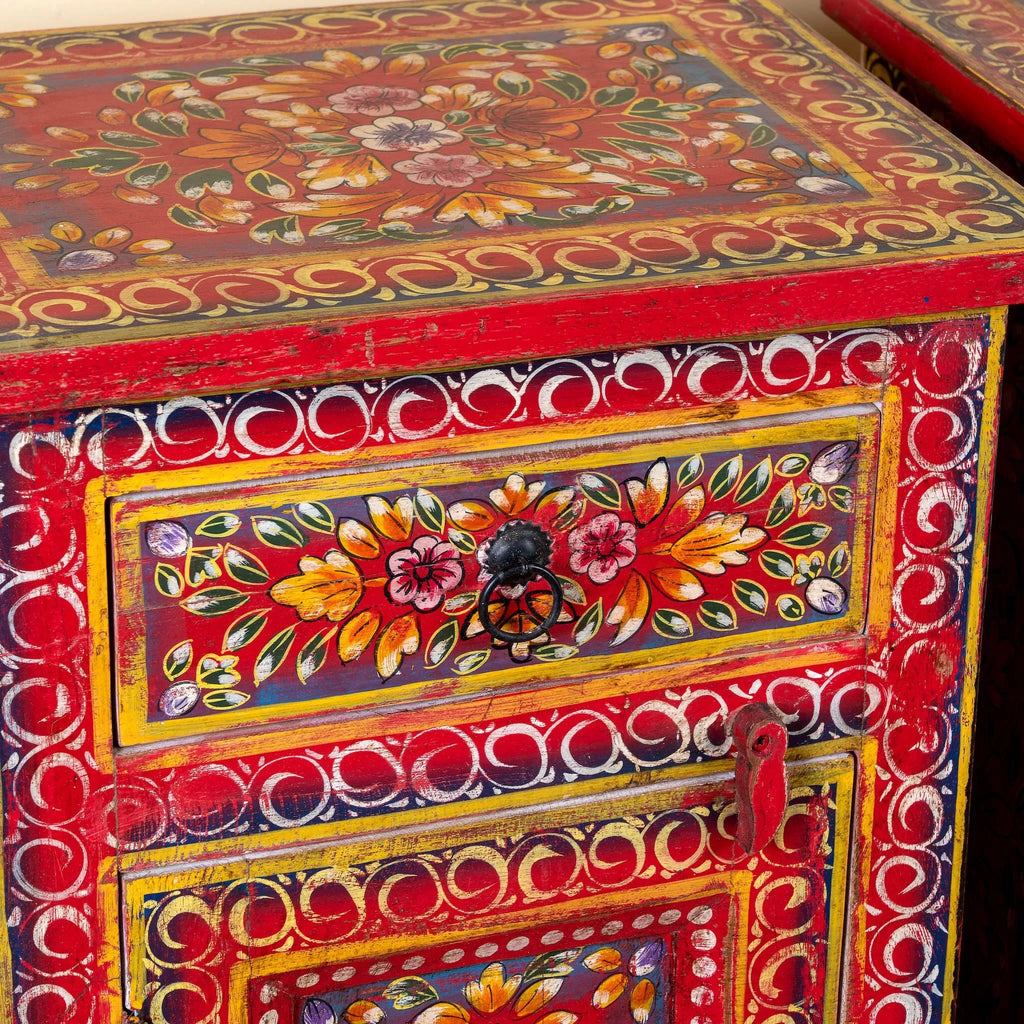 Rangriti Handpainted Bedside Cabinet Set - DOBRI ARTS AU