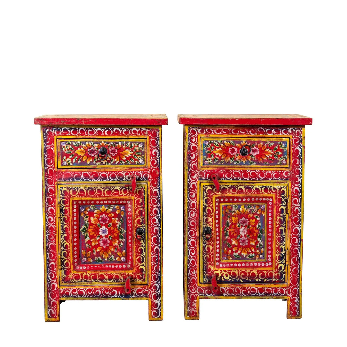 Rangriti Handpainted Bedside Cabinet Set - DOBRI ARTS AU