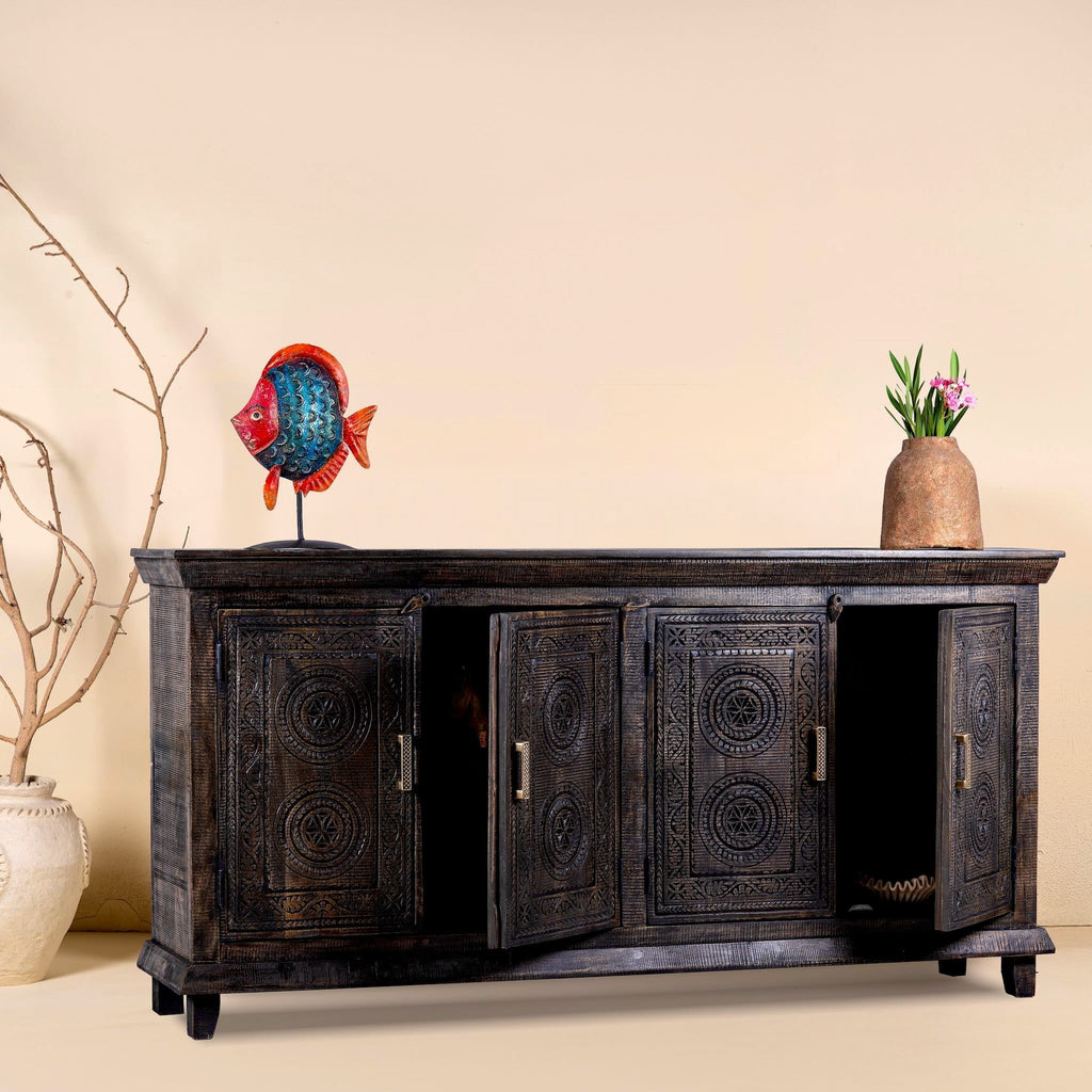 Rawnie Hand-Carved Mango Wood Sideboard - DOBRI ARTS AU