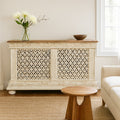 Riksha Hand-Carved Lattice Wooden Sideboard - DOBRI ARTS AU