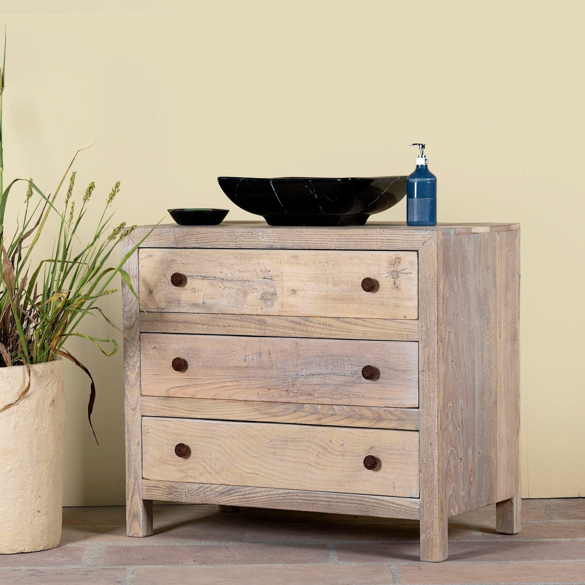 Rudra Natural Wood Drawer Vanity - DOBRI ARTS AU